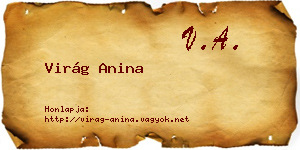 Virág Anina névjegykártya
