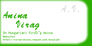 anina virag business card